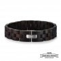 Black Turtle - Wooden and stainless steel bracelet