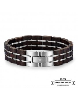 Scorpion - Wooden and stainless steel bracelet