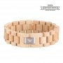 Woodstar Milano mod. White Crocodile - Natural wooden bracelet