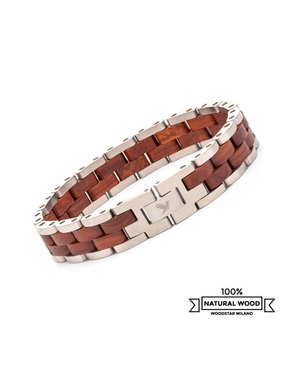 amorili Bracciale Italia Uomo in Acciaio Inox con Bandiera Italiana