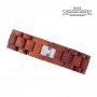 Woodstar Milano mod. Red Crocodile - Natural wooden bracelet