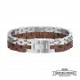 Silver Bear - Wooden and stainless steel bracelet